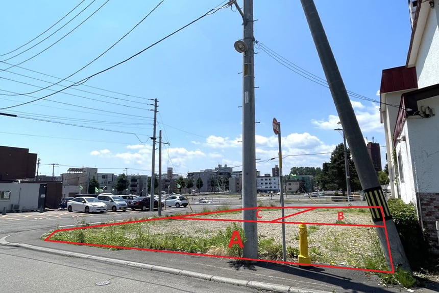 【建築条件付き】本郷通2丁目南　全3区画の外観