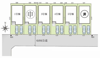【区画図】 | 【仲介手数料無料！！】日野市落川　新築戸建て（全6棟）4号棟　5580万円
