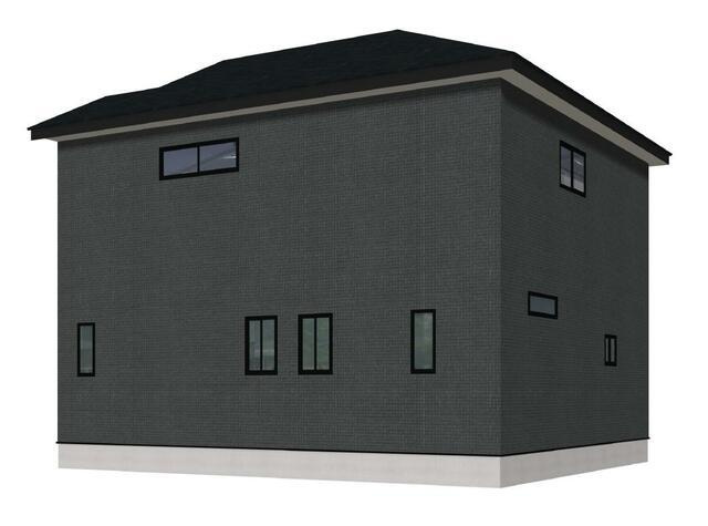 小城市三日月町久米の新築一戸建の外観パース| 