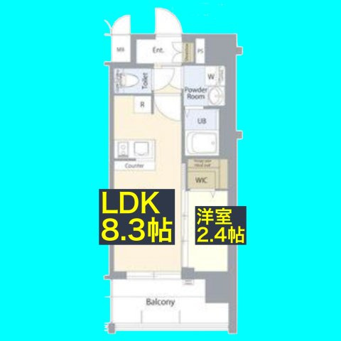 エスリード志賀本通ザ・フロントの間取り