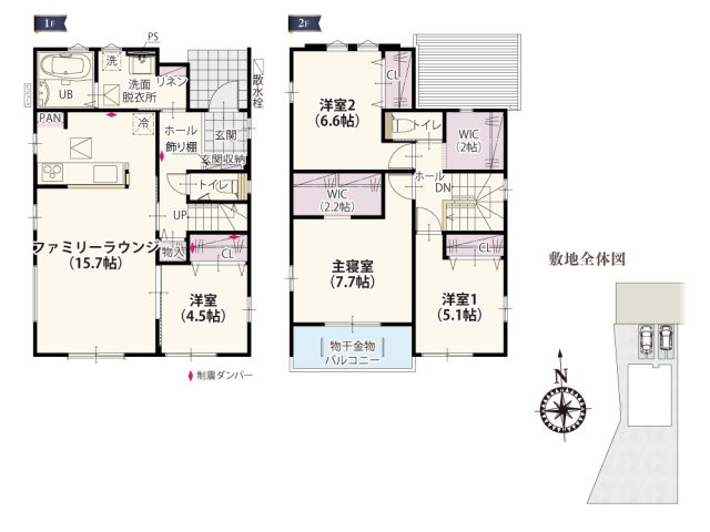 【間取り】 | LDKに隣接した洋室はテレワークやお子様のプレイルームなどマルチな使い方ができる便利なお部屋！玄関と洗面所が近いので帰宅直後の手洗い・うがいがスムーズに行えます♪