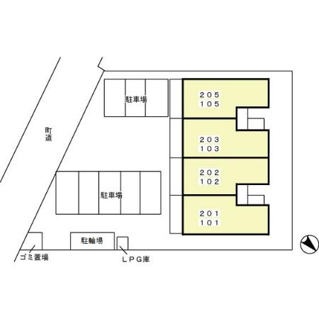 ファミール江川の区画図