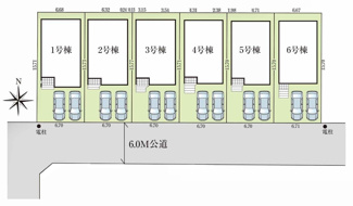 【区画図】 | 【仲介手数料無料！！】日野市落川　新築戸建て（全6棟）6号棟　5580万円