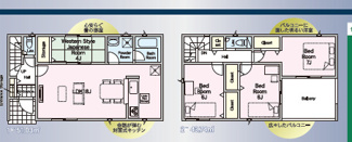 【間取り】 | 残り１棟！　新築建売　4LDK　松並第二　①号棟　