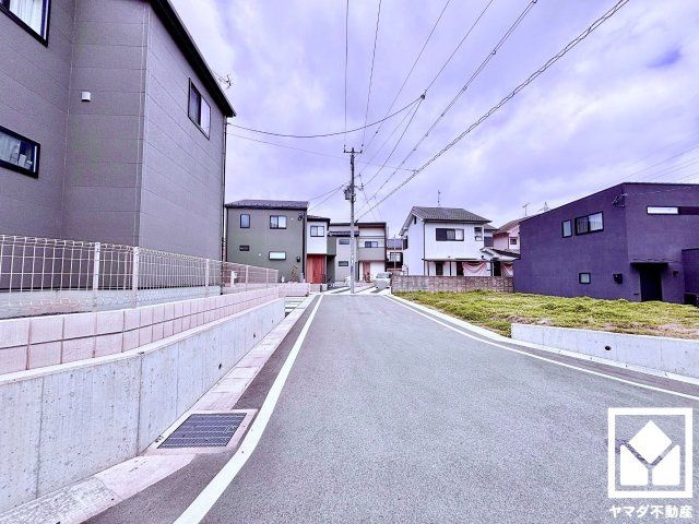大津市穴太１丁目　M号地の前面道路含む現地写真