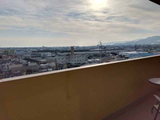 エンブルソレア今泉小前　富士市新橋町のバルコニー|高層階のバルコニーなので、駿河湾も一望出来ます！
