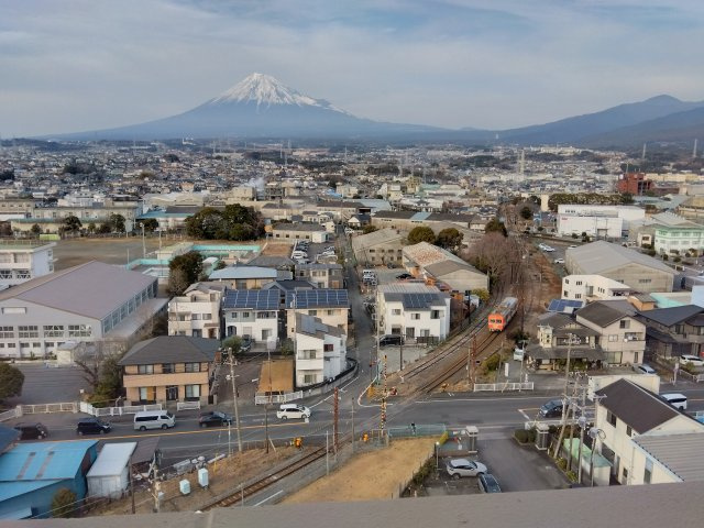 エンブルソレア今泉小前　富士市新橋町の展望|北側の通路からは、四季折々の富士山が楽しめます。