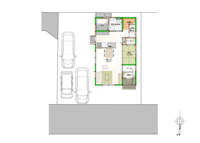 吾川郡いの町枝川 ⑬ 新築戸建ての前面道路含む現地写真|駅・スーパーが近い好立地です。