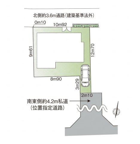 【区画図】 | 練馬区南田中4丁目　新築一戸建住宅　全1棟　(成増店） | 西武池袋線「練馬高野台」駅徒歩約14分
※図面を基に作成しています。現況と異なる場合は現況を優先いたします。