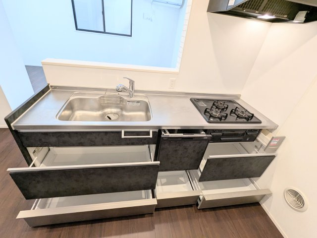 台東区東上野６丁目の戸建のキッチン|～食器洗浄乾燥機付のキッチン写真～