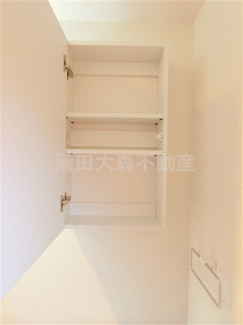 ソレイユ仲六郷の収納|洗面台鏡裏の収納