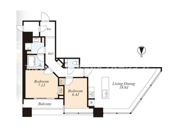 ブリリアタワー東京の間取り