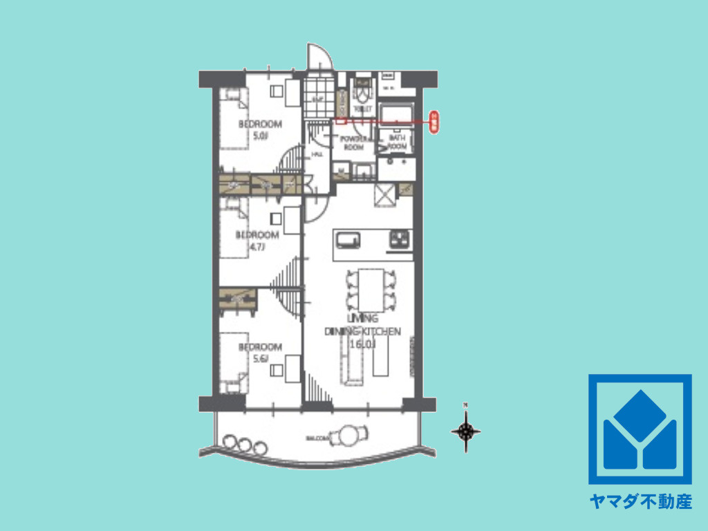 深草西浦住宅の間取り