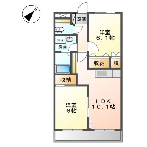 【間取り】 | プロニティ　オオフク弐番館