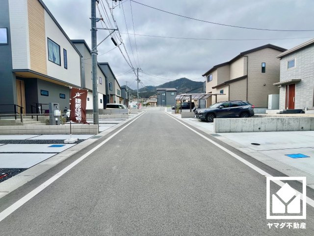 大津市穴太１丁目　R号地の前面道路含む現地写真