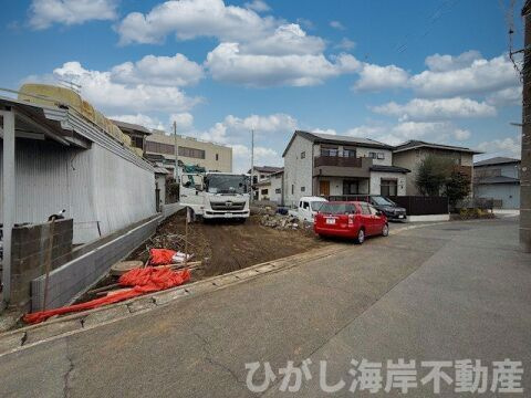 平塚市四之宮2丁目　新築戸建　全２棟の外観|2月27日撮影　建築中　現地外観
