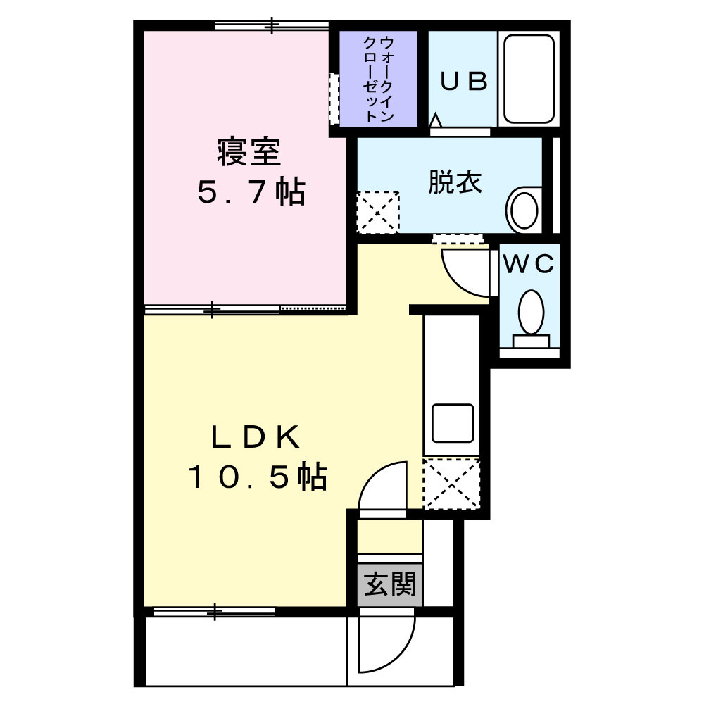 売りアパート（インクルー）の間取り