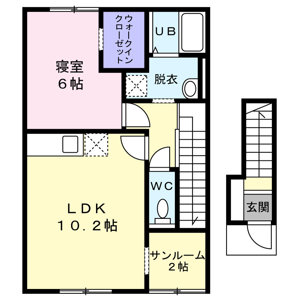 売りアパート（インクルー）の間取り