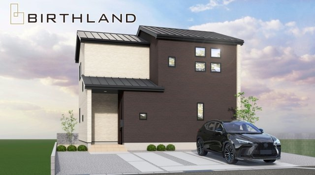 新築戸建・新築建売　会津若松市城西町2期　城西小・第四中の外観パース|完成予想図　2026年7月完成予定です！同社完成物件ご内覧可能♪