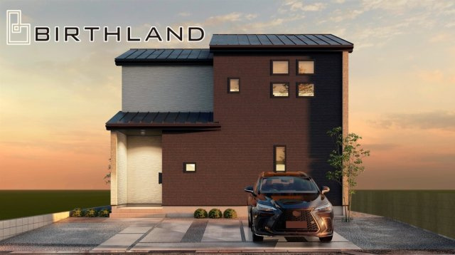 新築戸建・新築建売　会津若松市城西町2期　城西小・第四中の外観パース|完成予想図