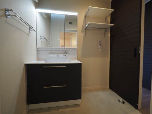 シャーメゾンクレインの洗面所|脱衣スペースもあります