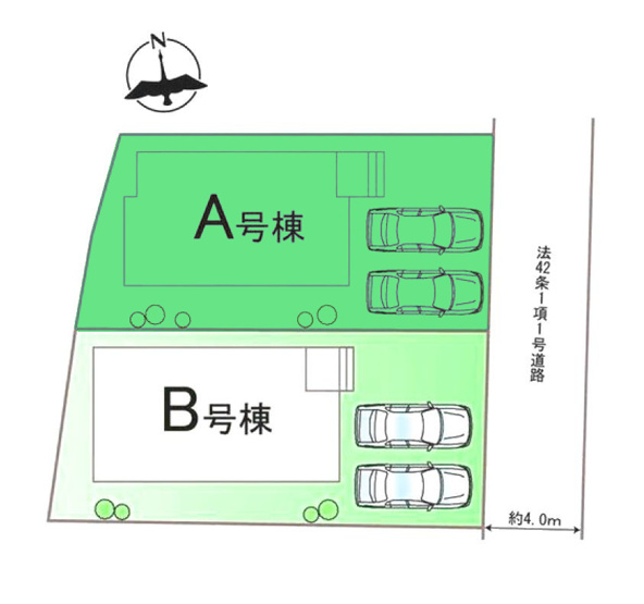 【区画図】 | ハートフルタウン前橋市南町2丁目55ーA | 城南小学校まで徒歩7分！
全居室南向き＋洋室仕様の3LDK！