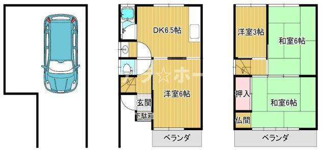 高殿4 中古戸建の間取り