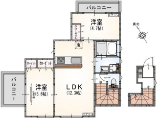 【間取り】 | サンライズ登戸Ⅰ