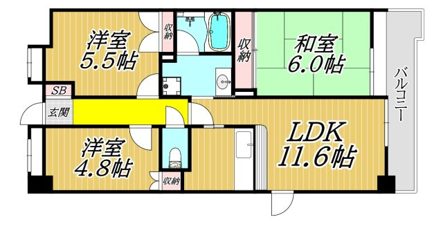 ハイネス広畑の間取り