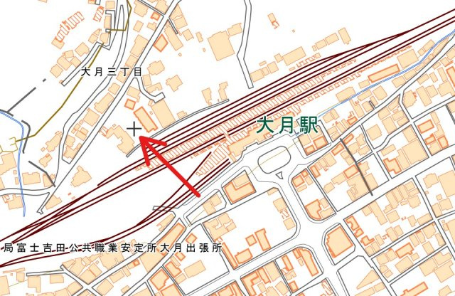 大月市　一棟マンションの地図