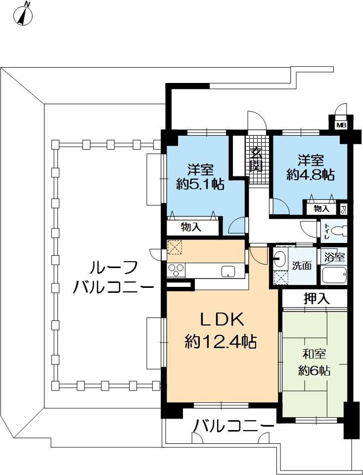 エンゼルハイム伊丹の間取り