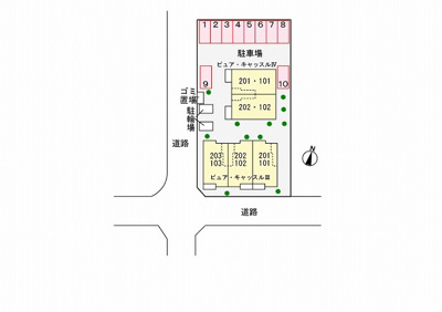 【駐車場】 | ピュア・キャッスルⅣ | 駐車場