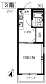１Ｋ間取りの２３平米・生活動線