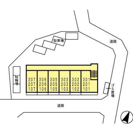 イリヴェール東ヶ丘の区画図