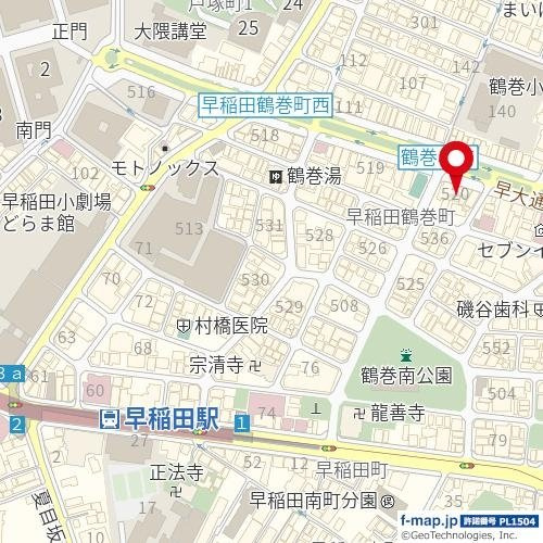 新宿早稲田レーベルの地図
