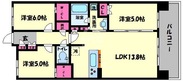 ザ・天王寺レジデンスガーデン＆ビスタ　天王寺小学校区の間取り|ザ・天王寺レジデンスガーデン＆ビスタ　間取り