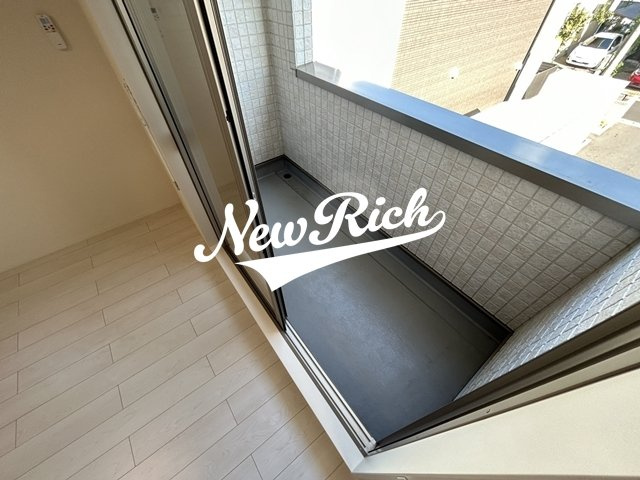 前橋市駒形町のアパートのバルコニー