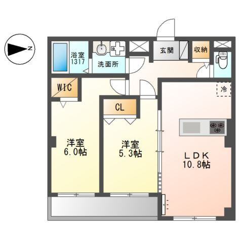 【間取り】 | ブランキューブ南摂津