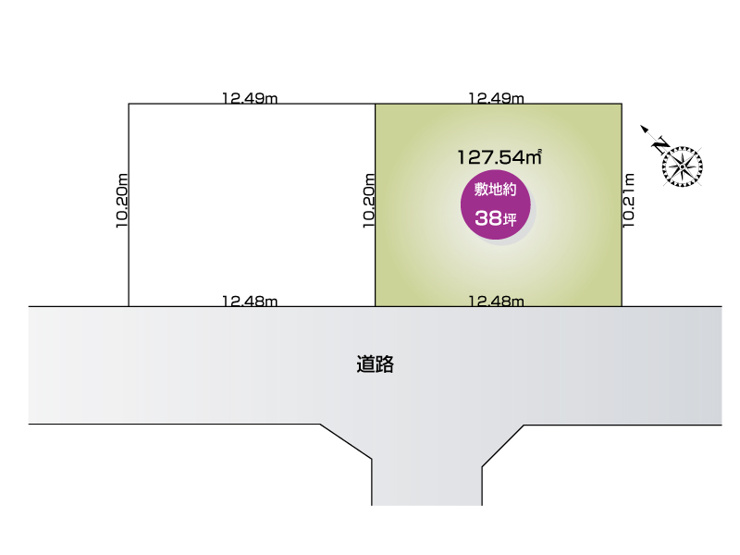 【区画図】鶴ヶ島市大字中新田（全2区画）■ファイブイズホーム■2号地