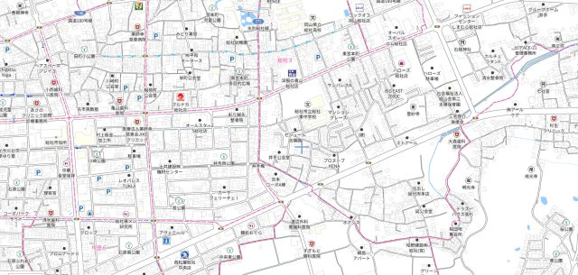 総社市井手　売地の地図