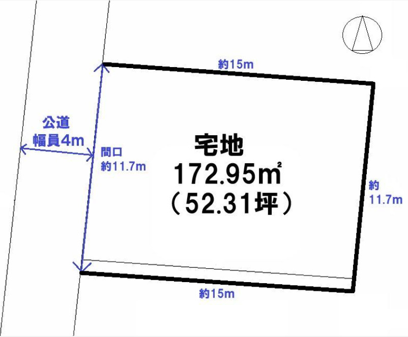 倉敷市粒江　売地の土地図