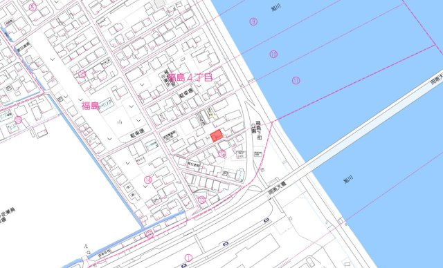 南区福島４丁目　1区画の地図