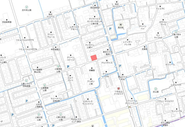 倉敷市上東　1区画の地図