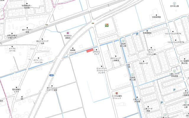 倉敷市上東　1区画の地図