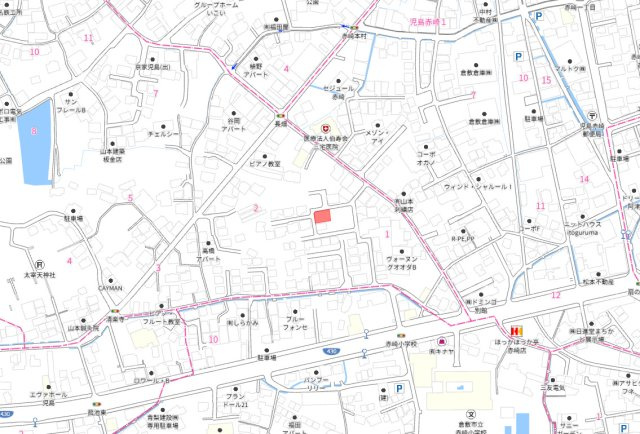 倉敷市児島赤崎３丁目の地図