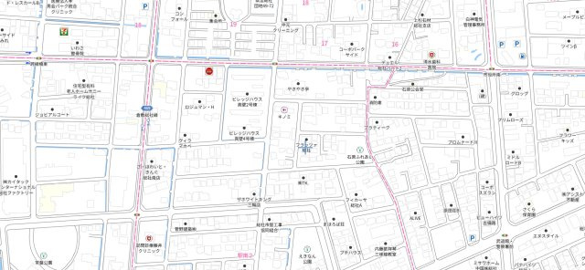 総社市駅南　売地の地図