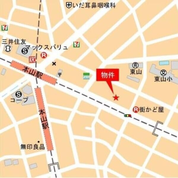 ルーエ本山の地図