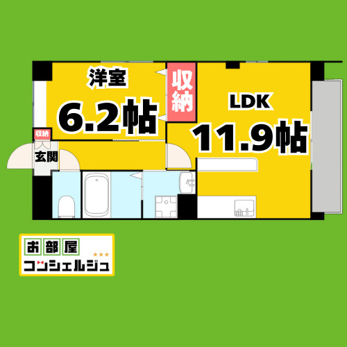 シュティーク　八社の間取り