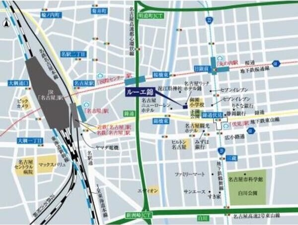 ルーエ錦の地図