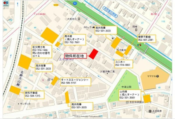 REGALEST上小田井ckの地図